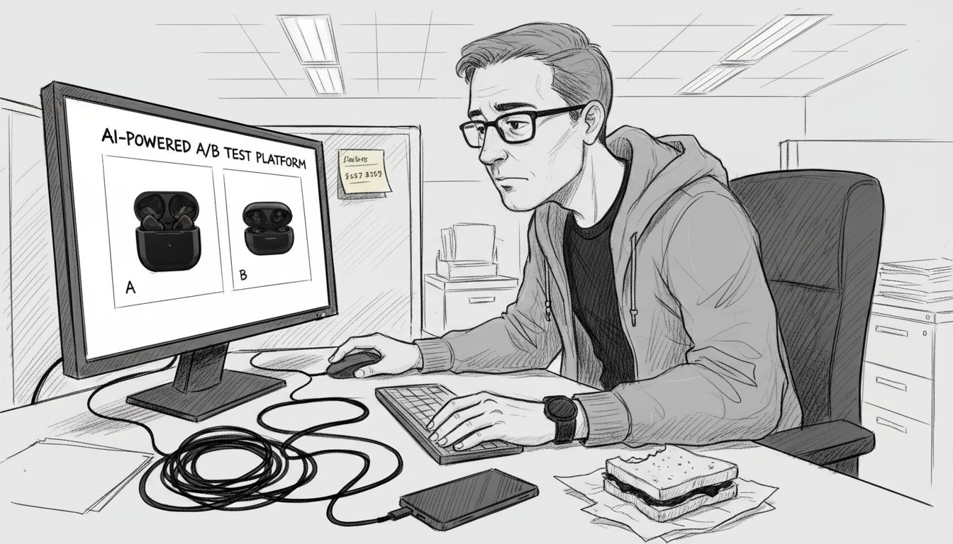 Ecommerce manager using A/B testing platform