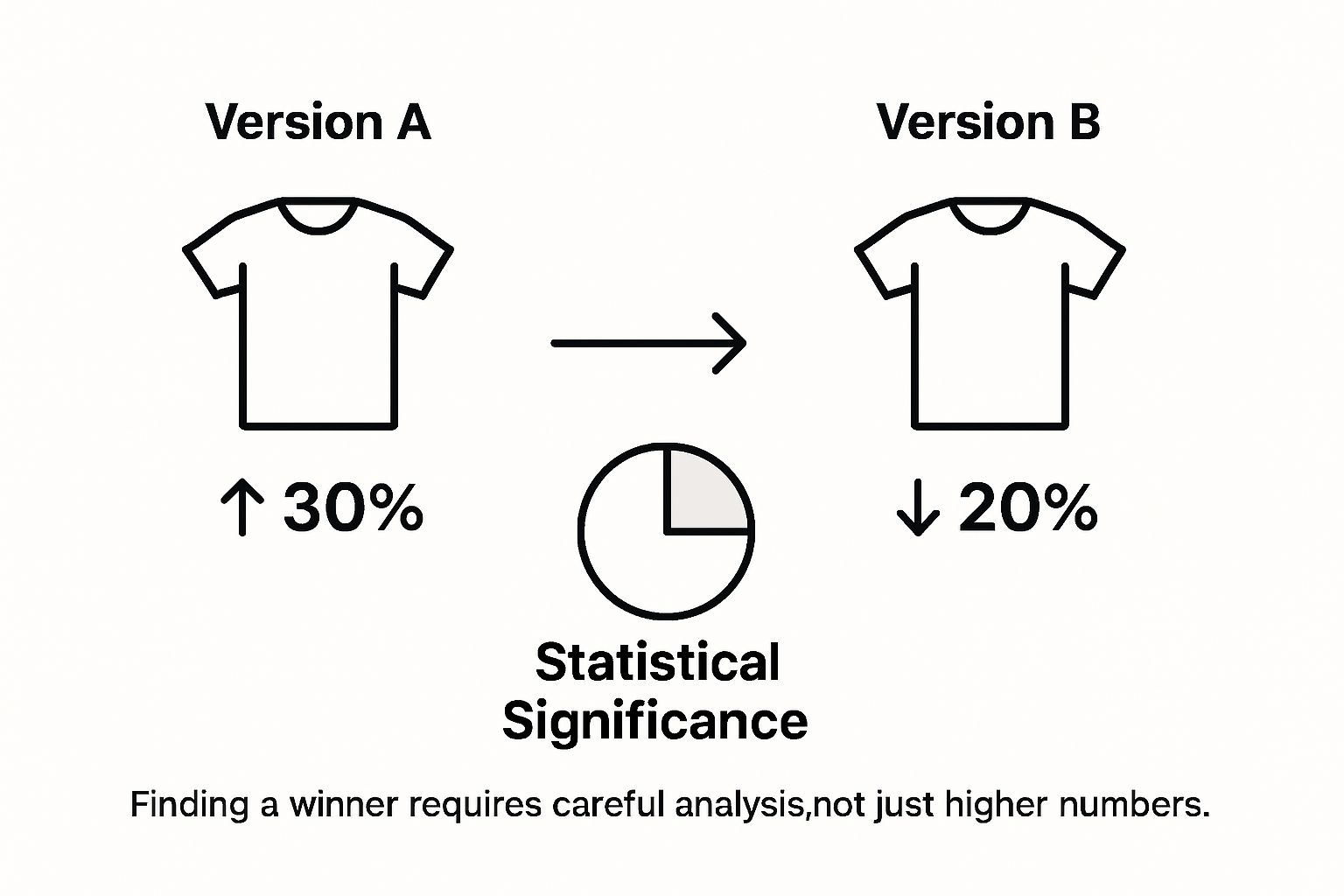Infographic compares A/B test ecommerce results