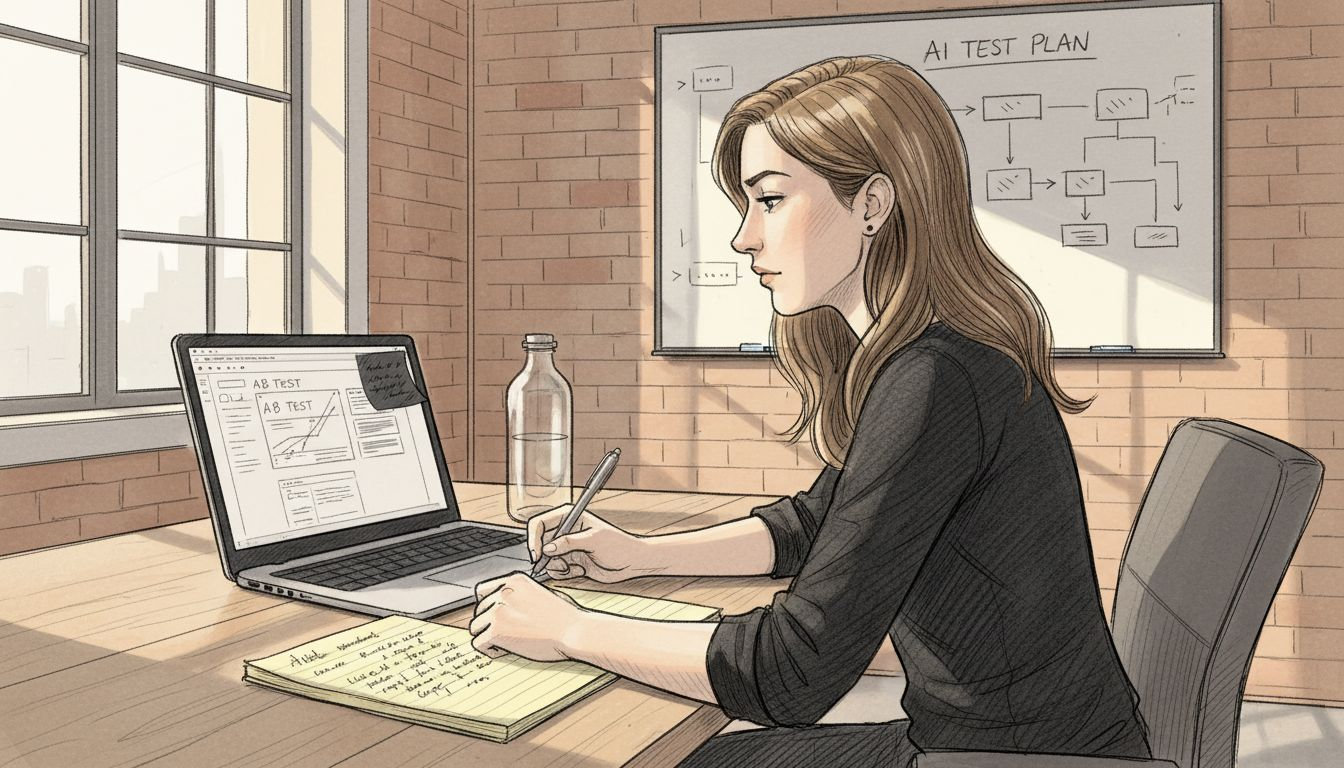 Shopify merchant reviewing AI A/B test results