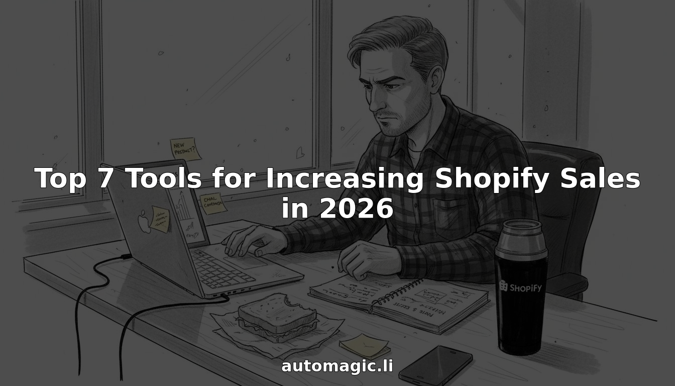 Shopify owner using sales tools at desk